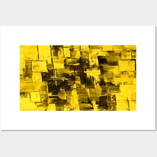 Deep yellow pattern Abstract digitally enhanced artwork 1 Posters and Art